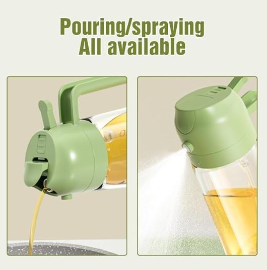 Oil Spray Bottle 2 In 1 Oil Dispenser